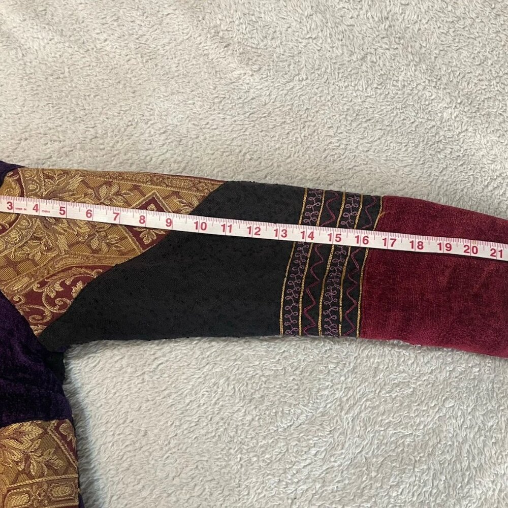 Indigo Moon Tapestry Damask Patchwork Embroidered… - image 8